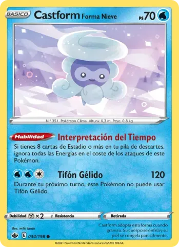 Castform Forma Nieve · 34