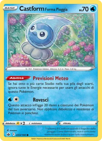 Castform Forma Pioggia · 33