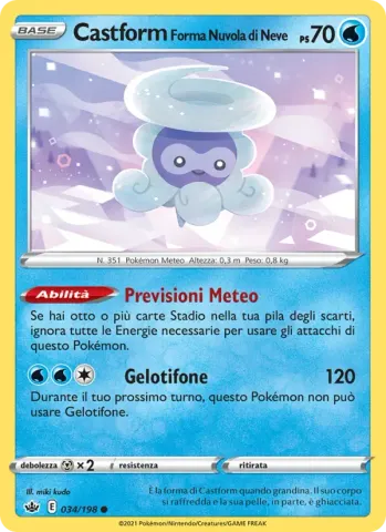 Castform Forma Nuvola di Neve · 34