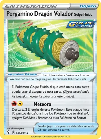 Pergamino Dragón Volador Golpe Fluido · 153