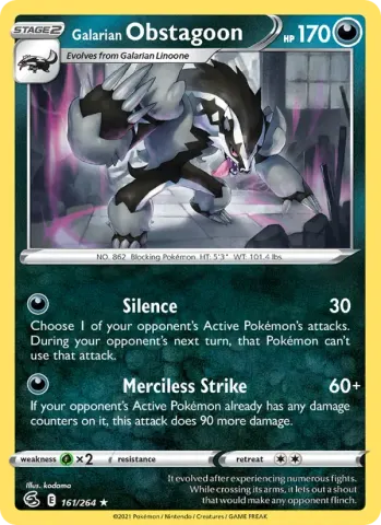 Galarian Obstagoon · 161