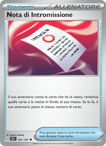 Nota di Intromissione · 181