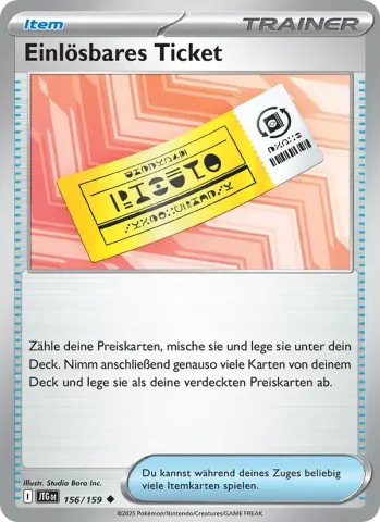 Einlösbares Ticket · 156