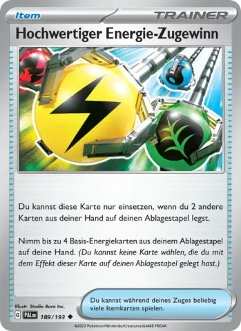 Hochwertiger Energie-Zugewinn · 189