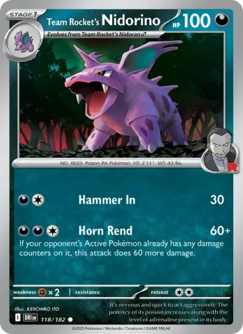 Team Rocket's Nidorino · 118