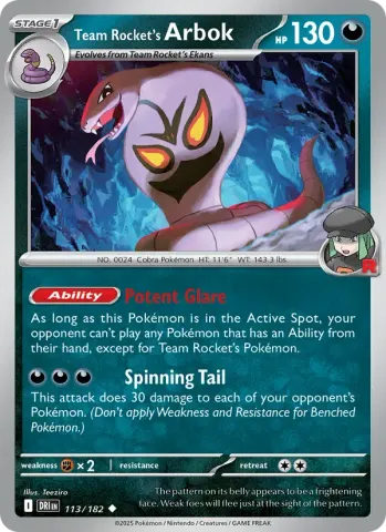 Team Rocket's Arbok · 113