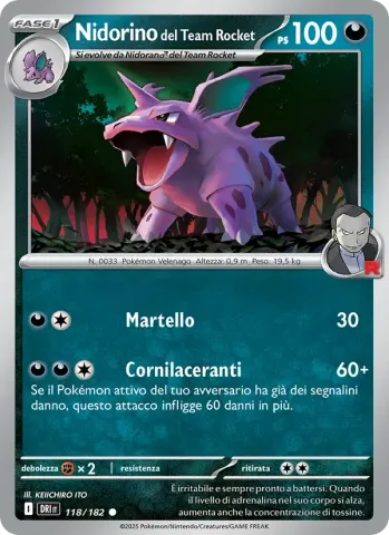 Nidorino del Team Rocket · 118
