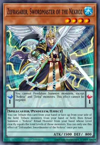 Zefrasaber, Swordmaster of the Nekroz · EN026